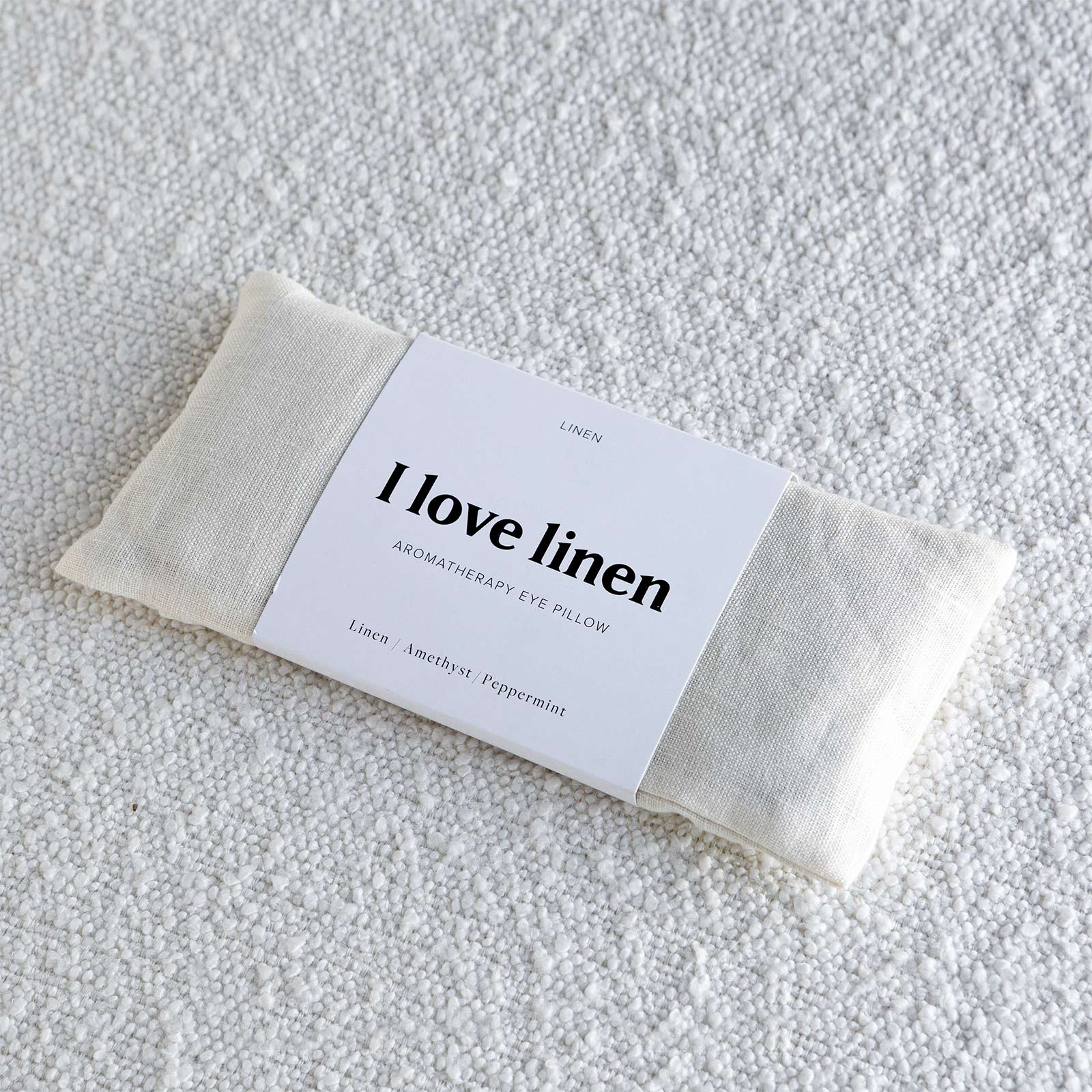 French Flax Linen Aromatherapy Eye Pillow in Peppermint