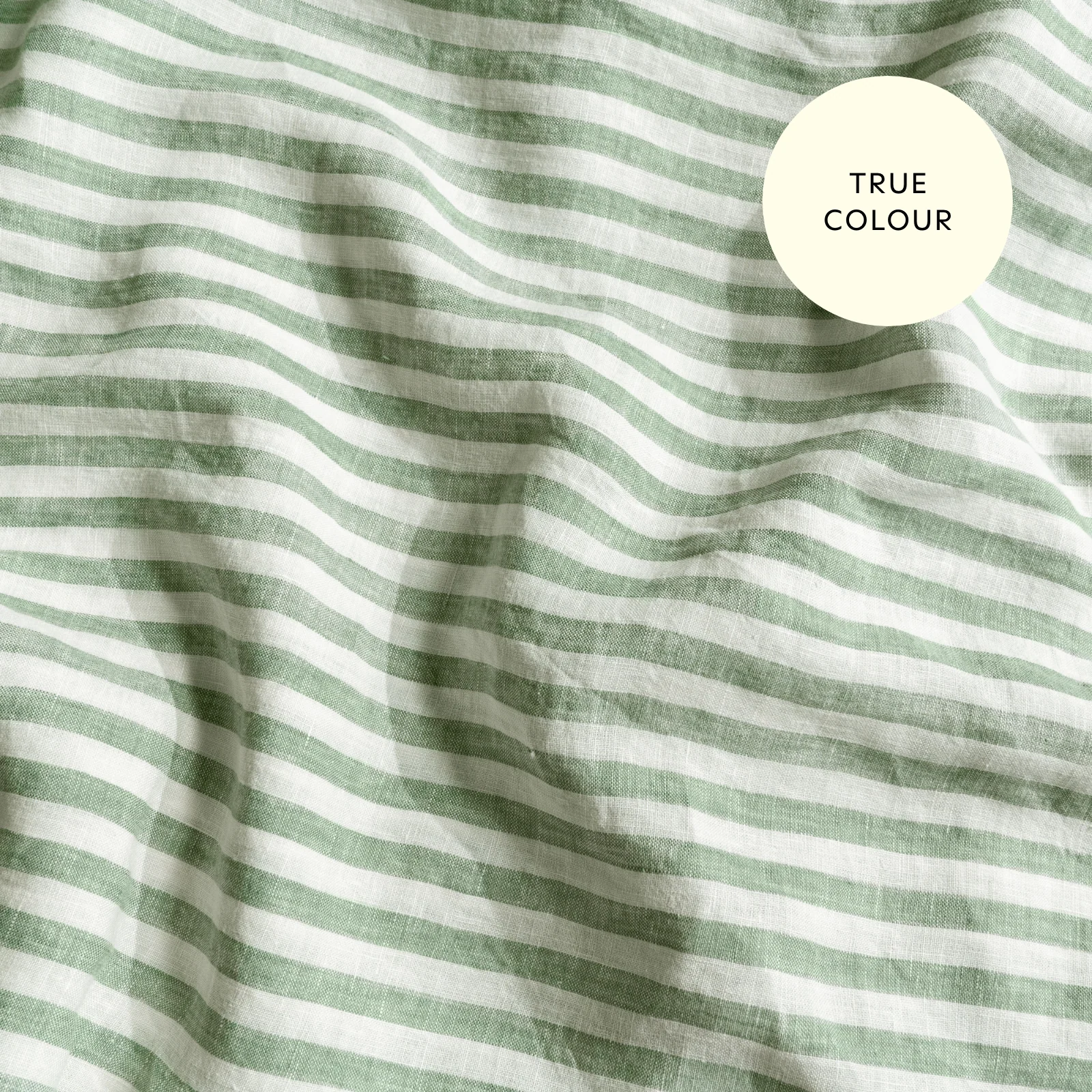 French Flax Linen Double Sided Quilt Cover in Ivy/Ivy Stripe - Image 13