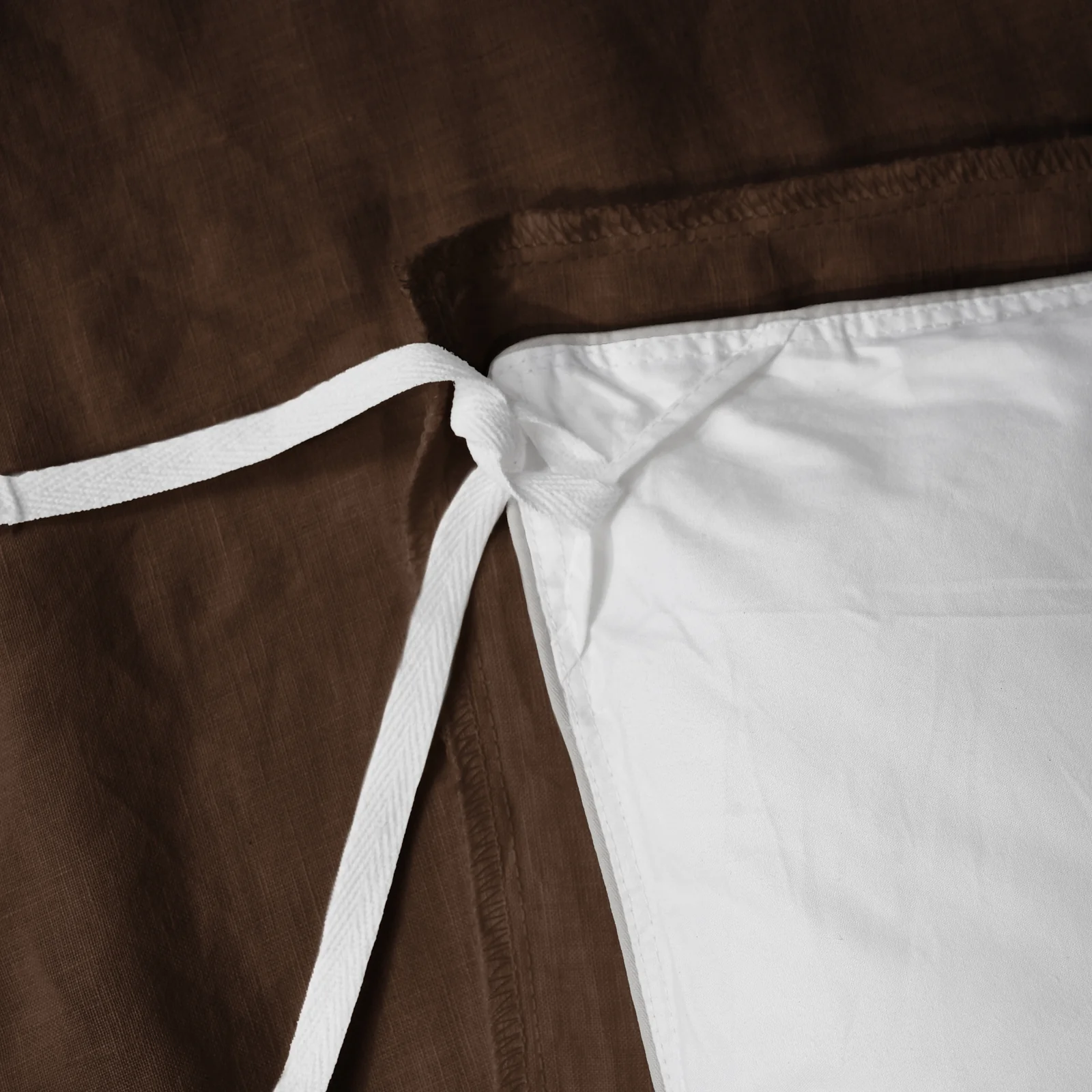 French Flax Linen Quilt Cover Set in Chocolate - Image 14