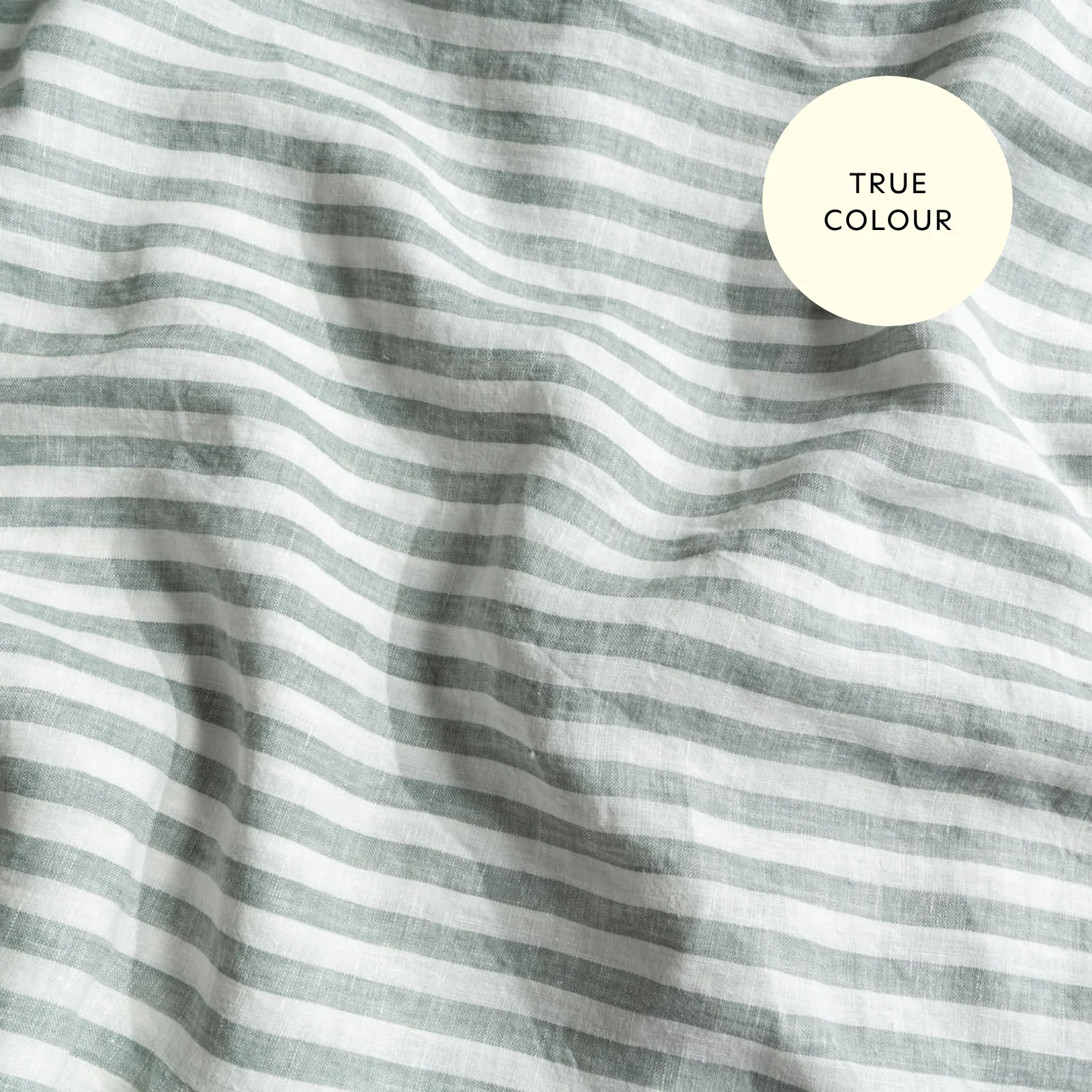 French Flax Linen Double Sided Quilt Cover Set in Sage/Sage Stripe - Image 14