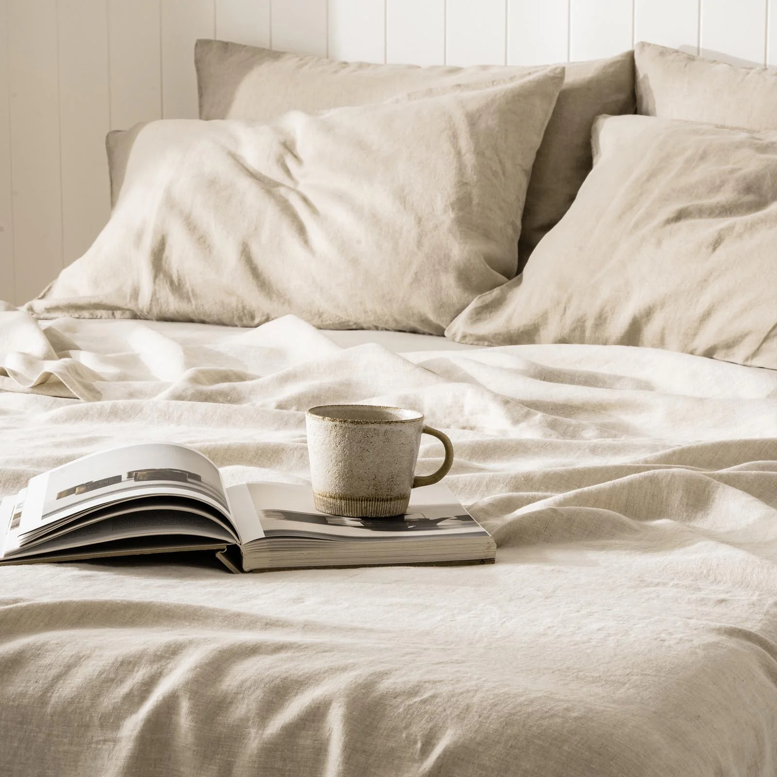 French Flax Linen Flat Sheet in Natural - Image 7