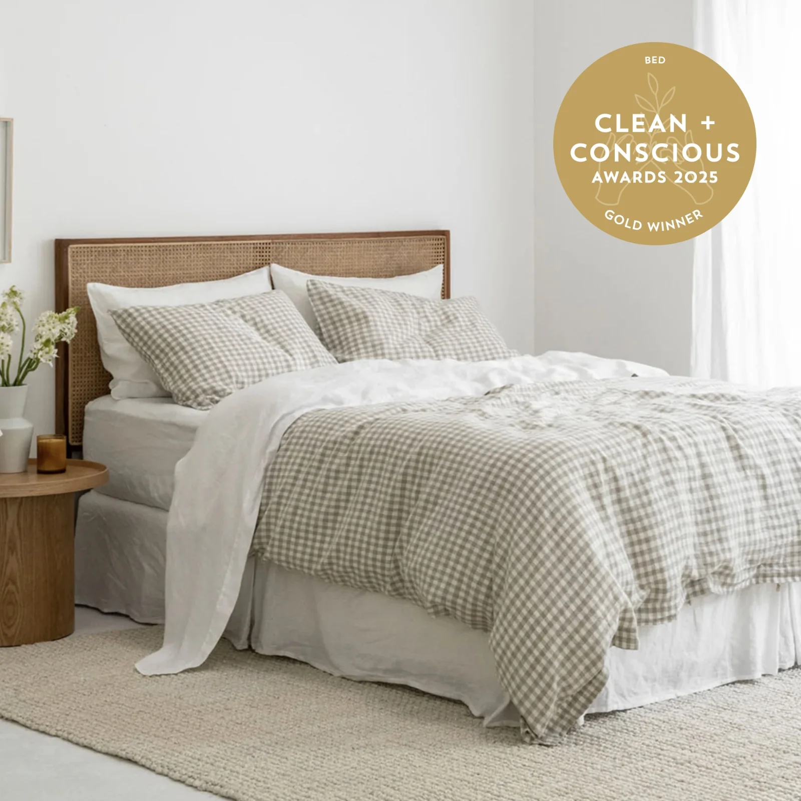 French Flax Linen Flat Sheet in White - Image 6