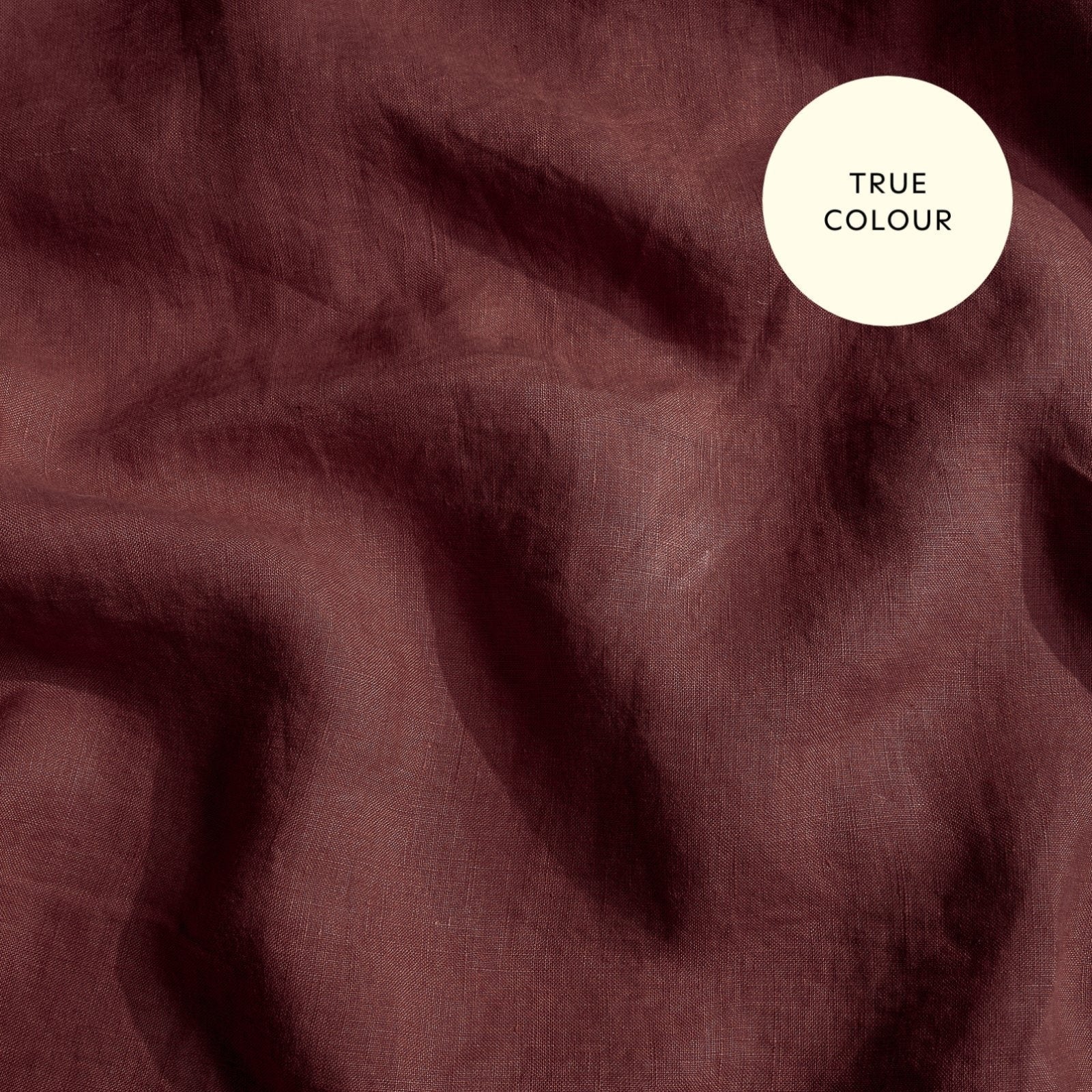 French Flax Linen Heavy Bed Cover in Cherrywood - Image 7