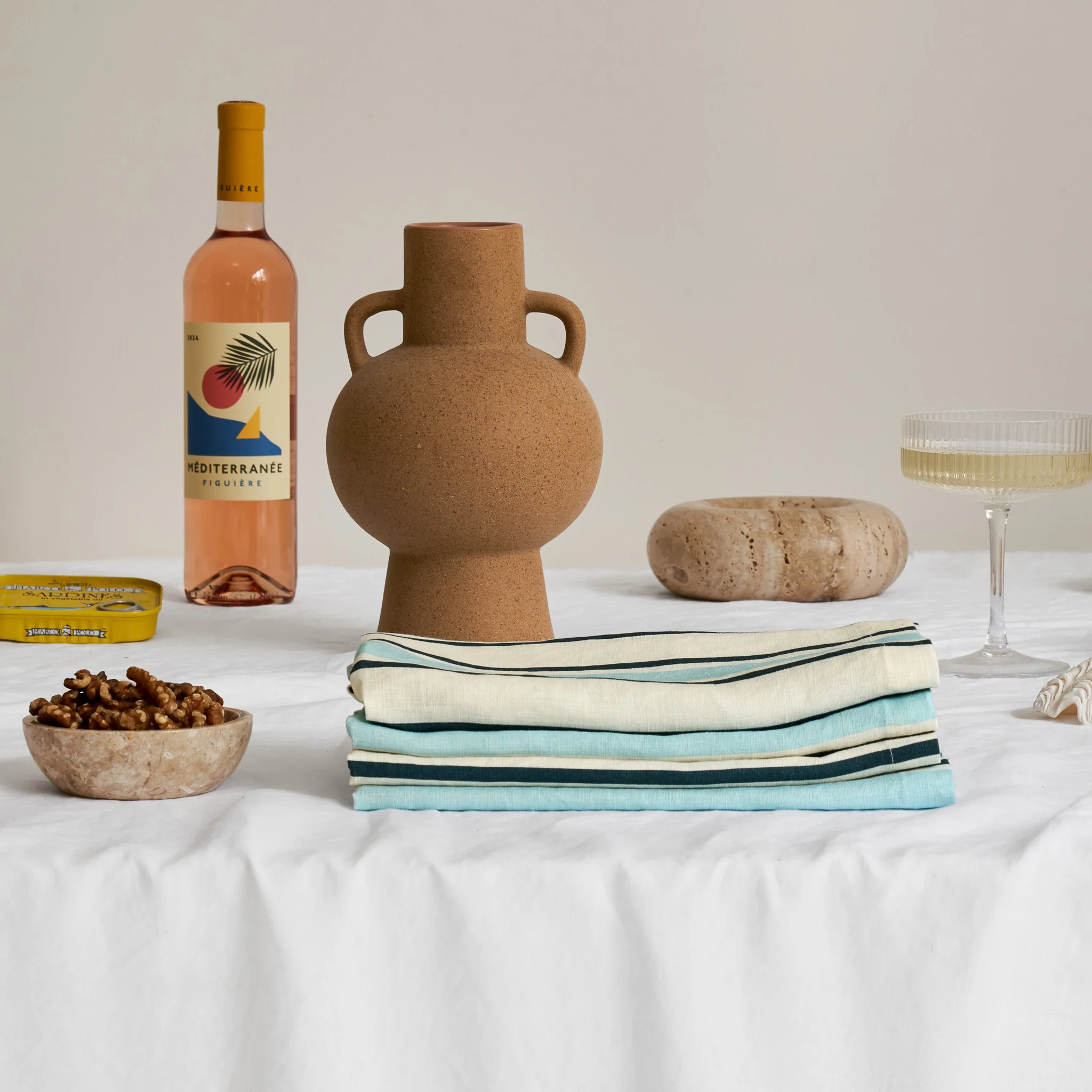 French Flax Linen Napkins (Set Of 4) in Blue Stripe - Image 5