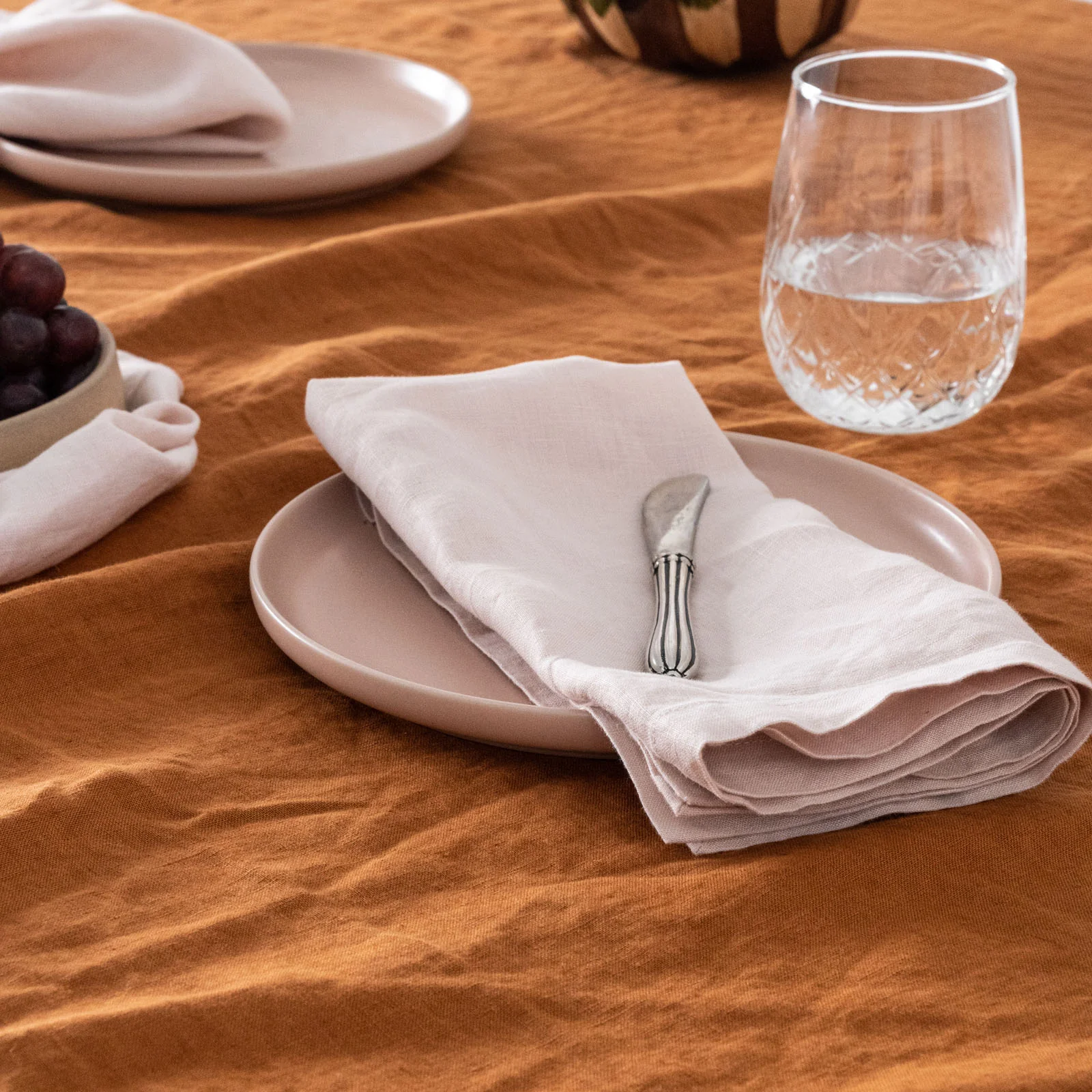 French Flax Linen Napkins (Set Of 4) in Blush - Image 5