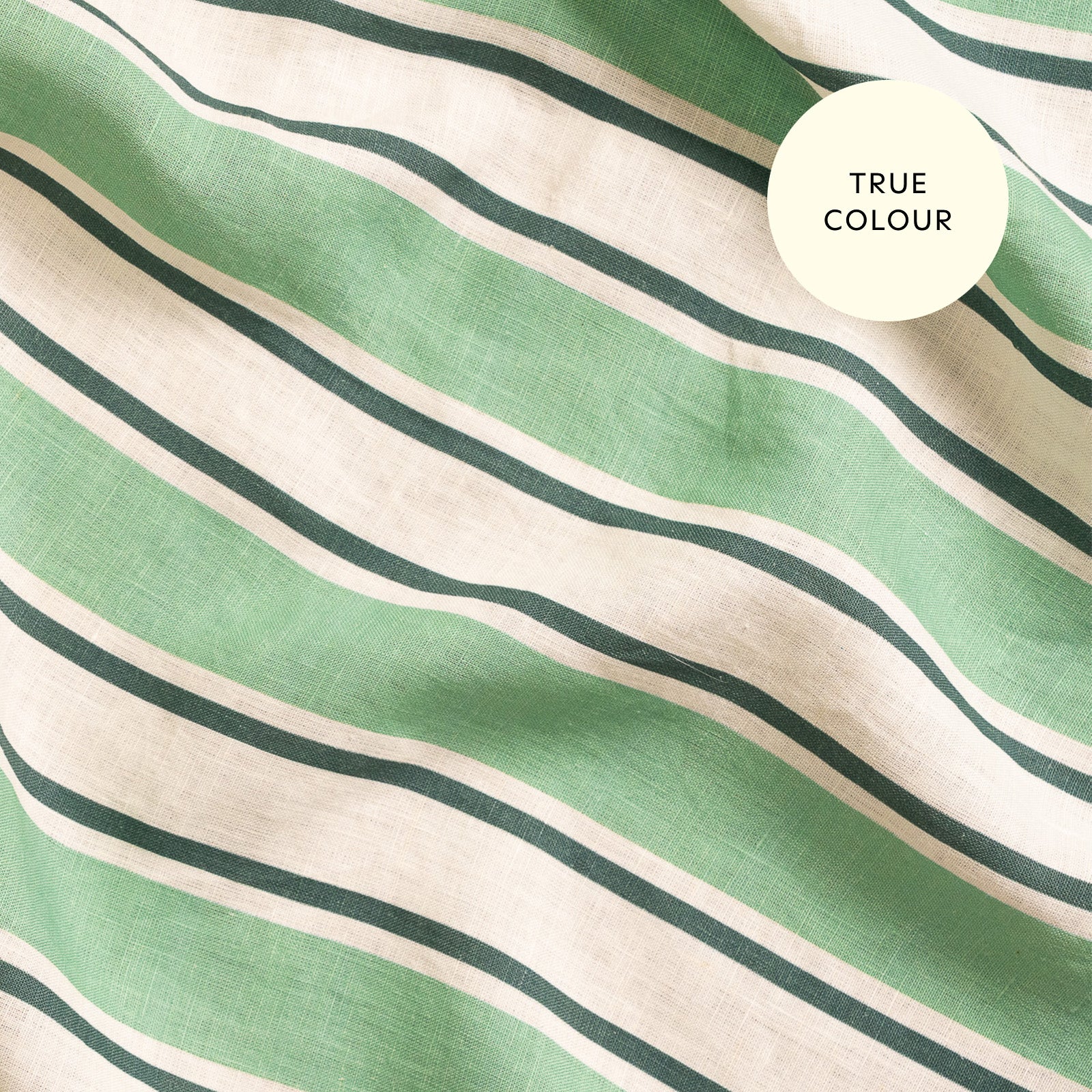 French Flax Linen Napkins (Set Of 4) in Green Stripe - Image 9
