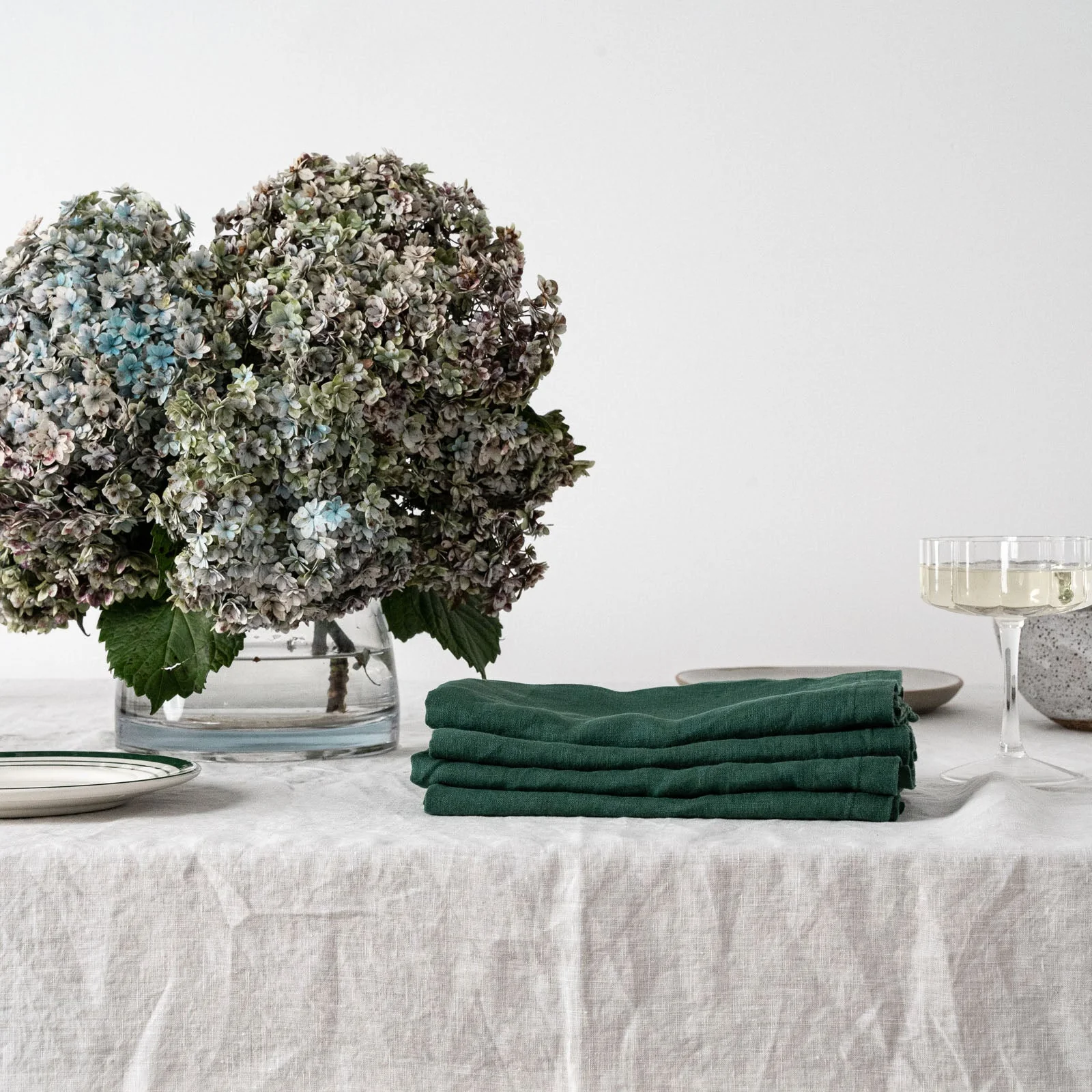 French Flax Linen Napkins (Set Of 4) in Jade - Image 5