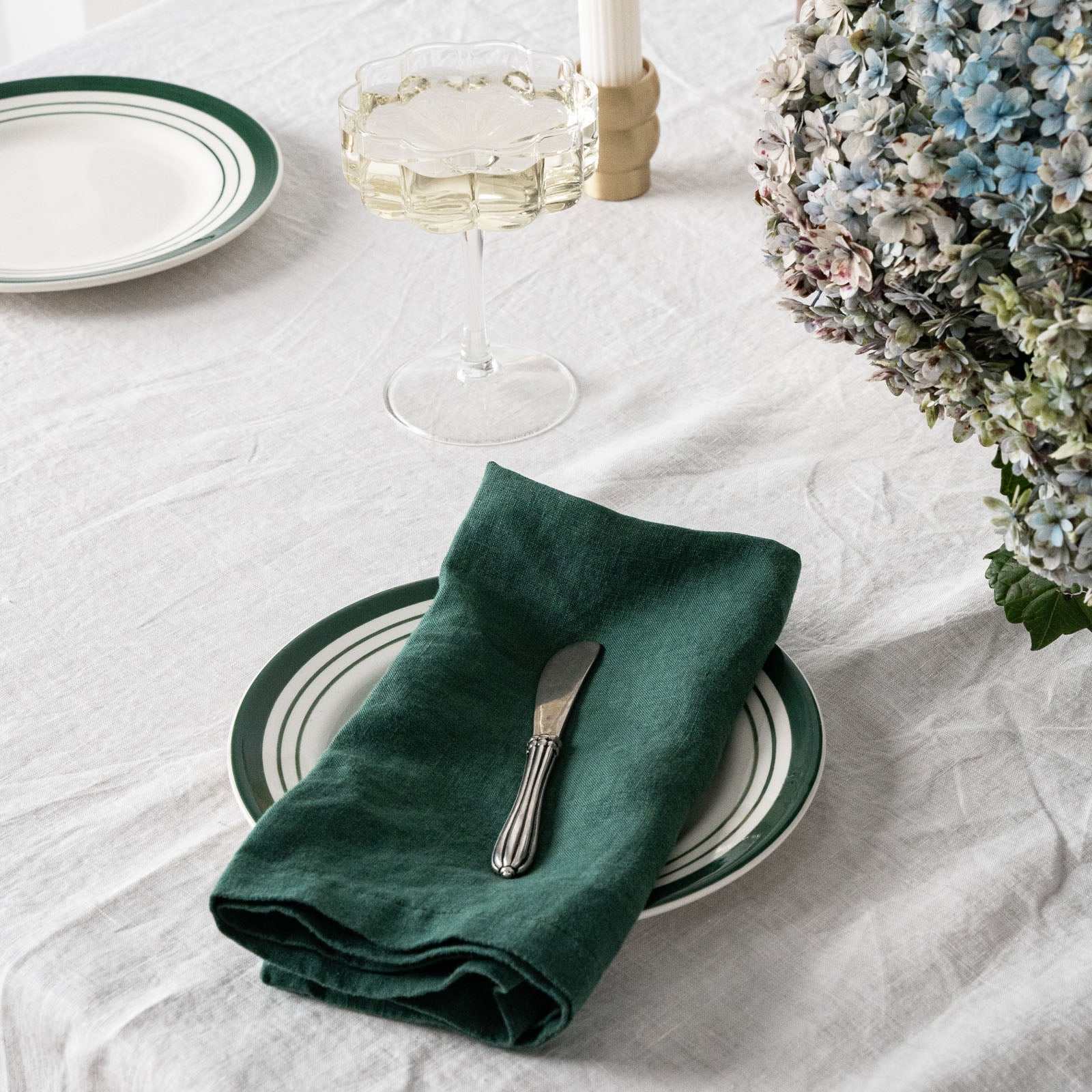 French Flax Linen Napkins (Set Of 4) in Jade - Image 6
