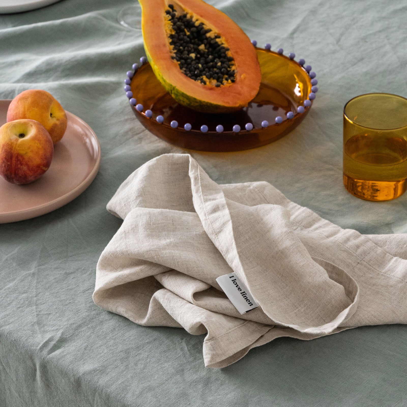 French Flax Linen Napkins (Set Of 4) in Natural - Image 8