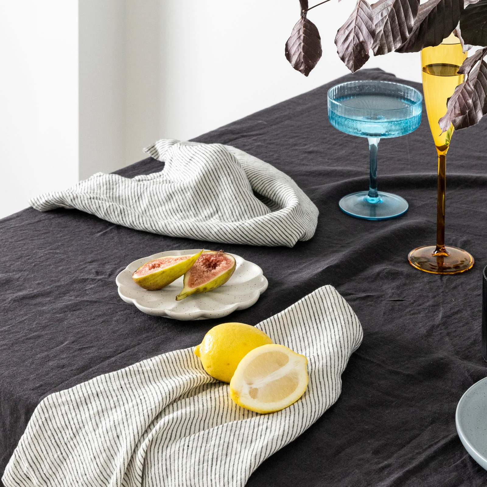 French Flax Linen Napkins (Set Of 4) in Pinstripe - Image 4
