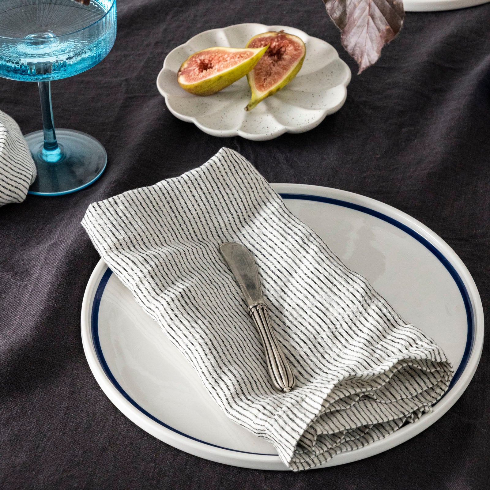 French Flax Linen Napkins (Set Of 4) in Pinstripe - Image 5