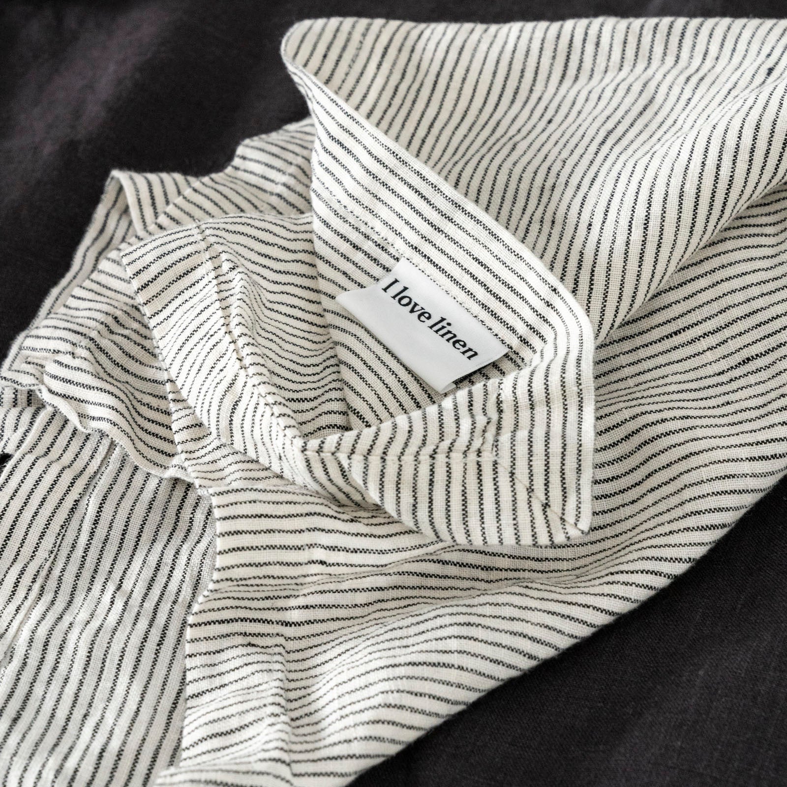 French Flax Linen Napkins (Set Of 4) in Pinstripe - Image 8