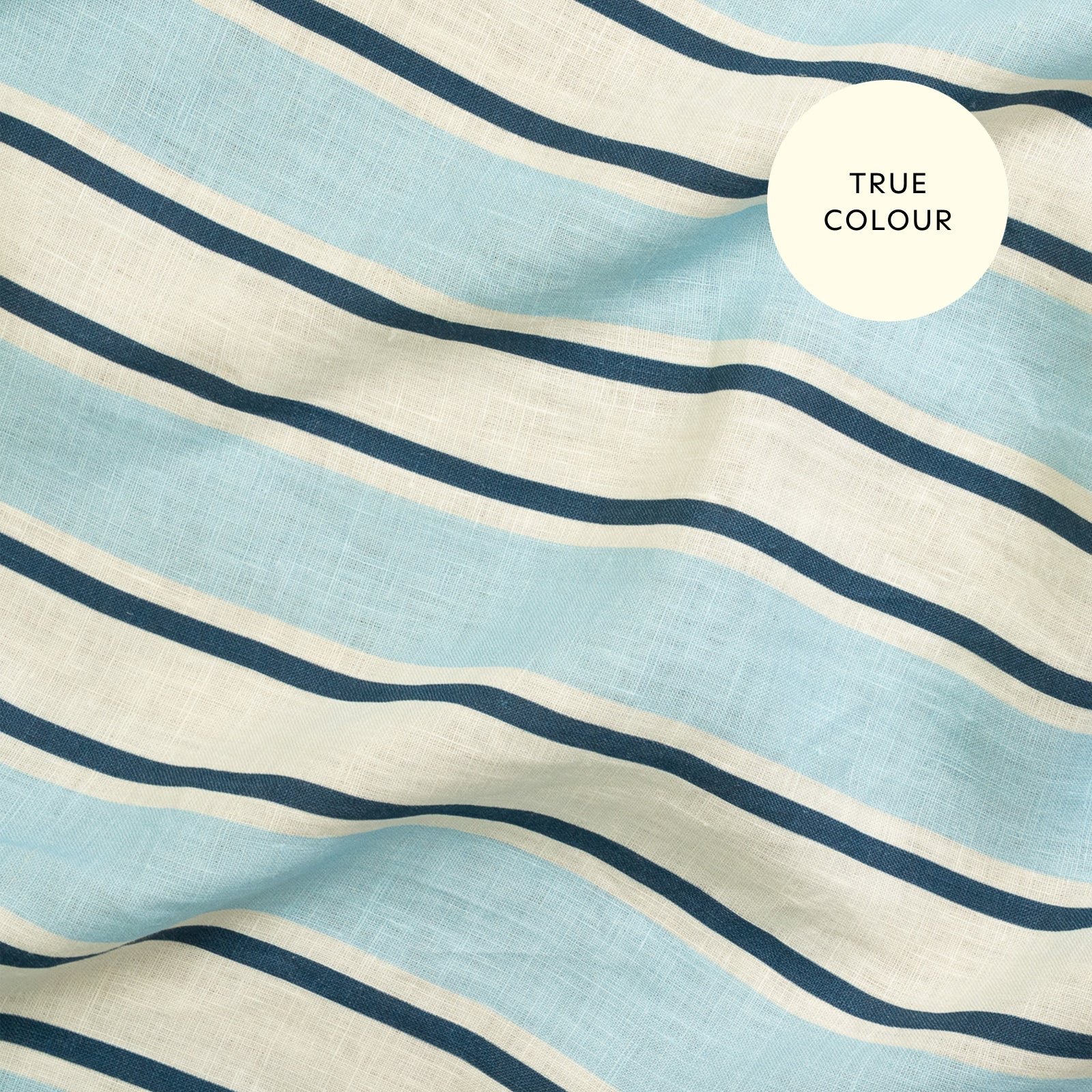 French Flax Linen Apron in Blue Stripe - Image 5