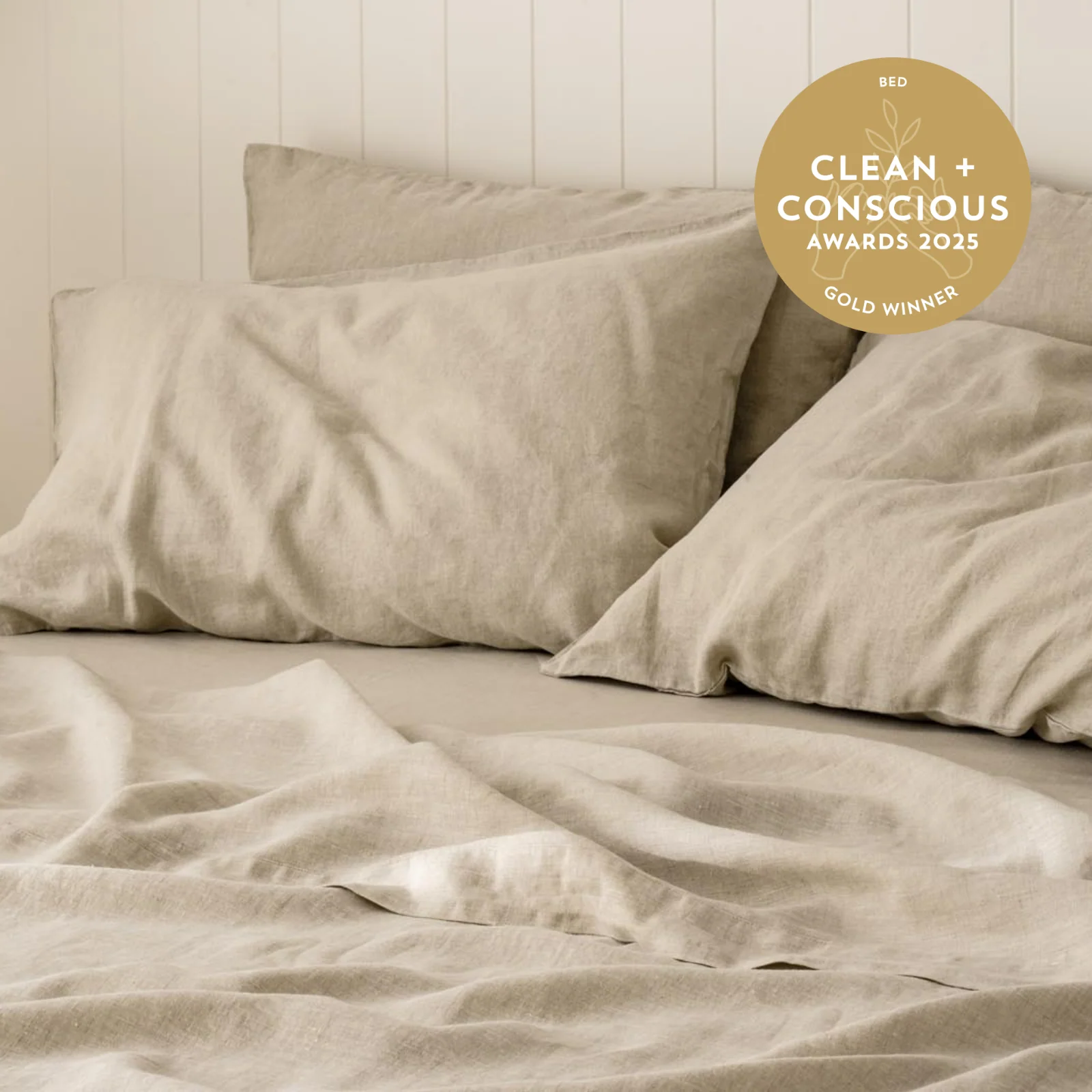 French Flax Linen Pillowcase Set in Natural - Image 5