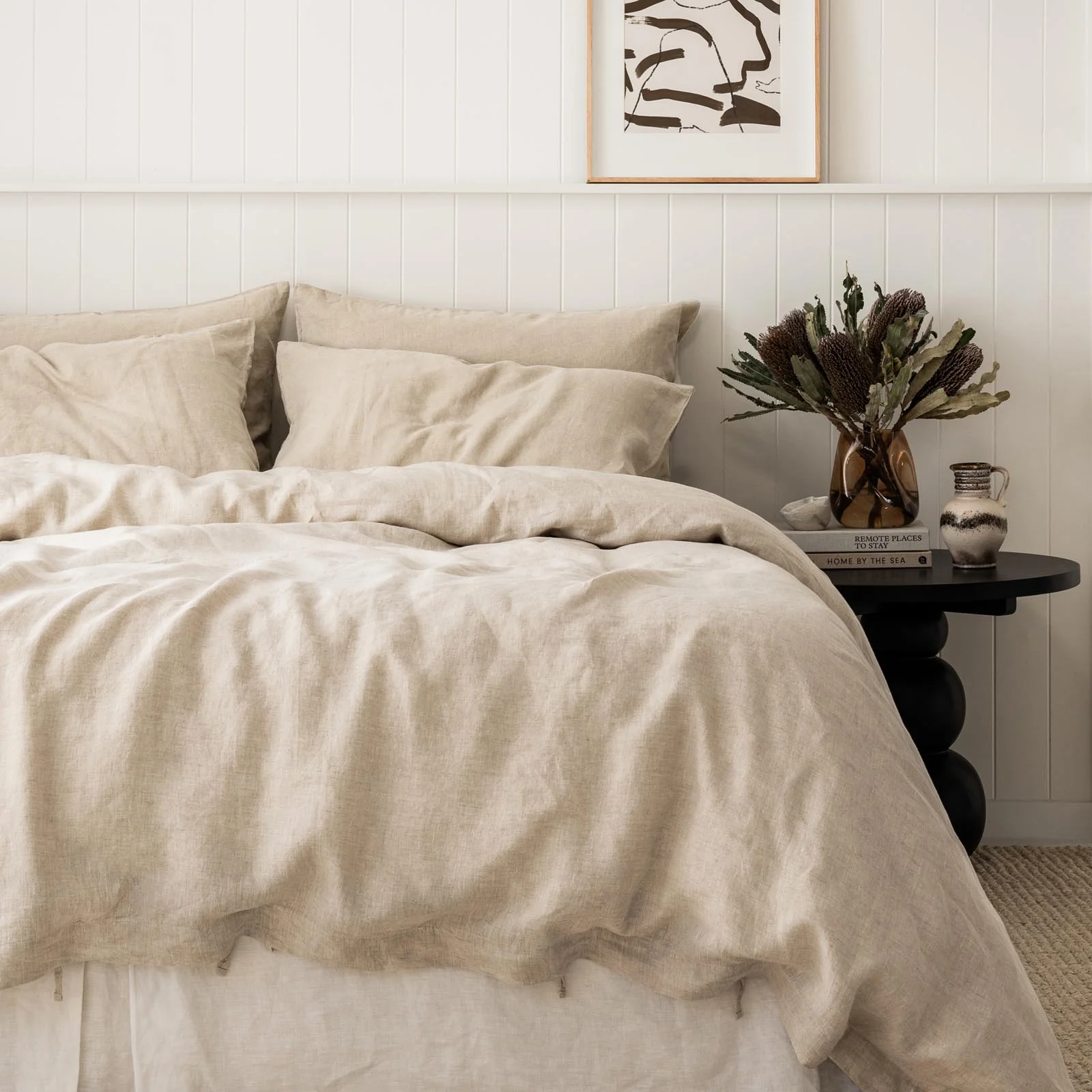 French Flax Linen Pillowcase Set in Natural - Image 8