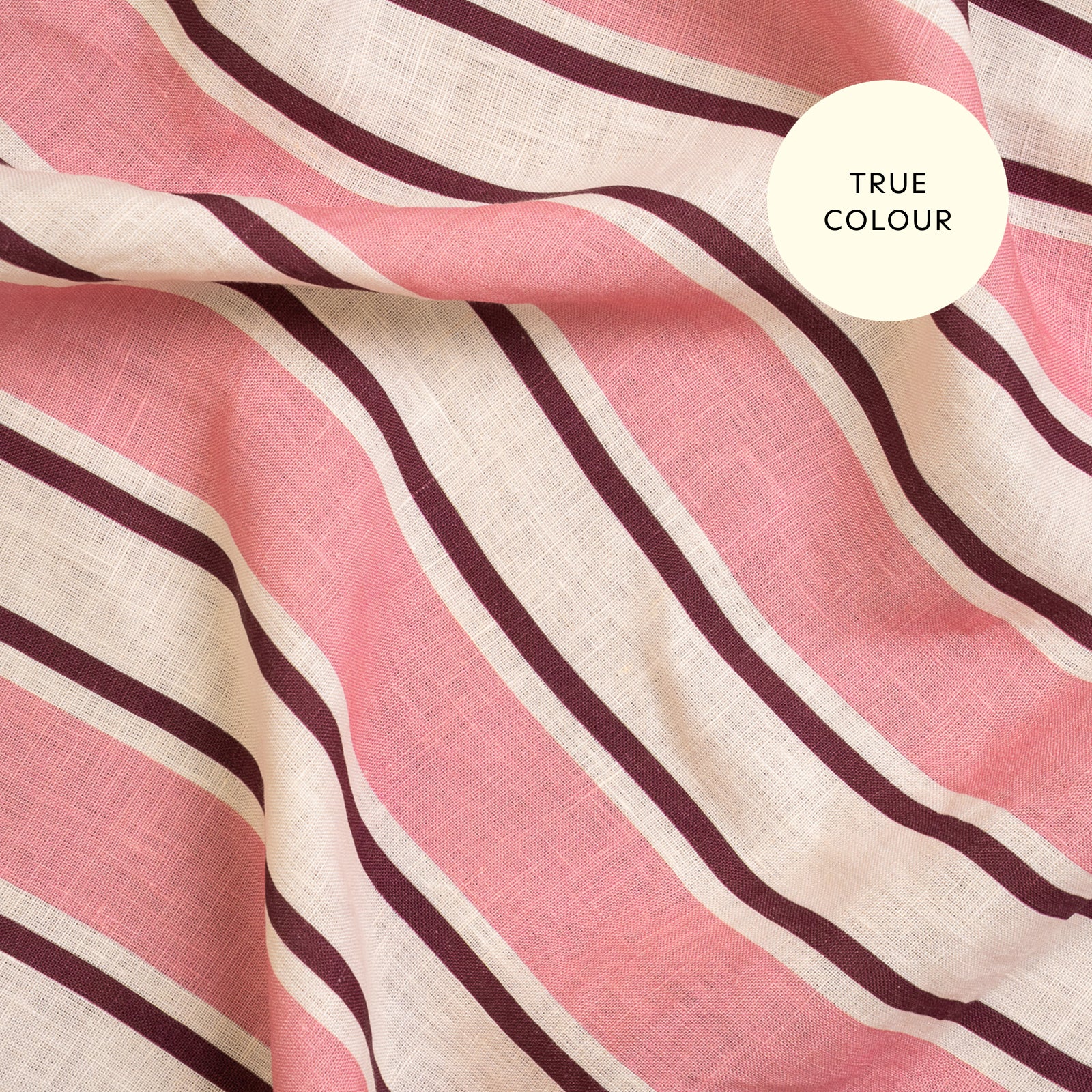 French Flax Linen Pillowcase Set in Pink Stripe - Image 11