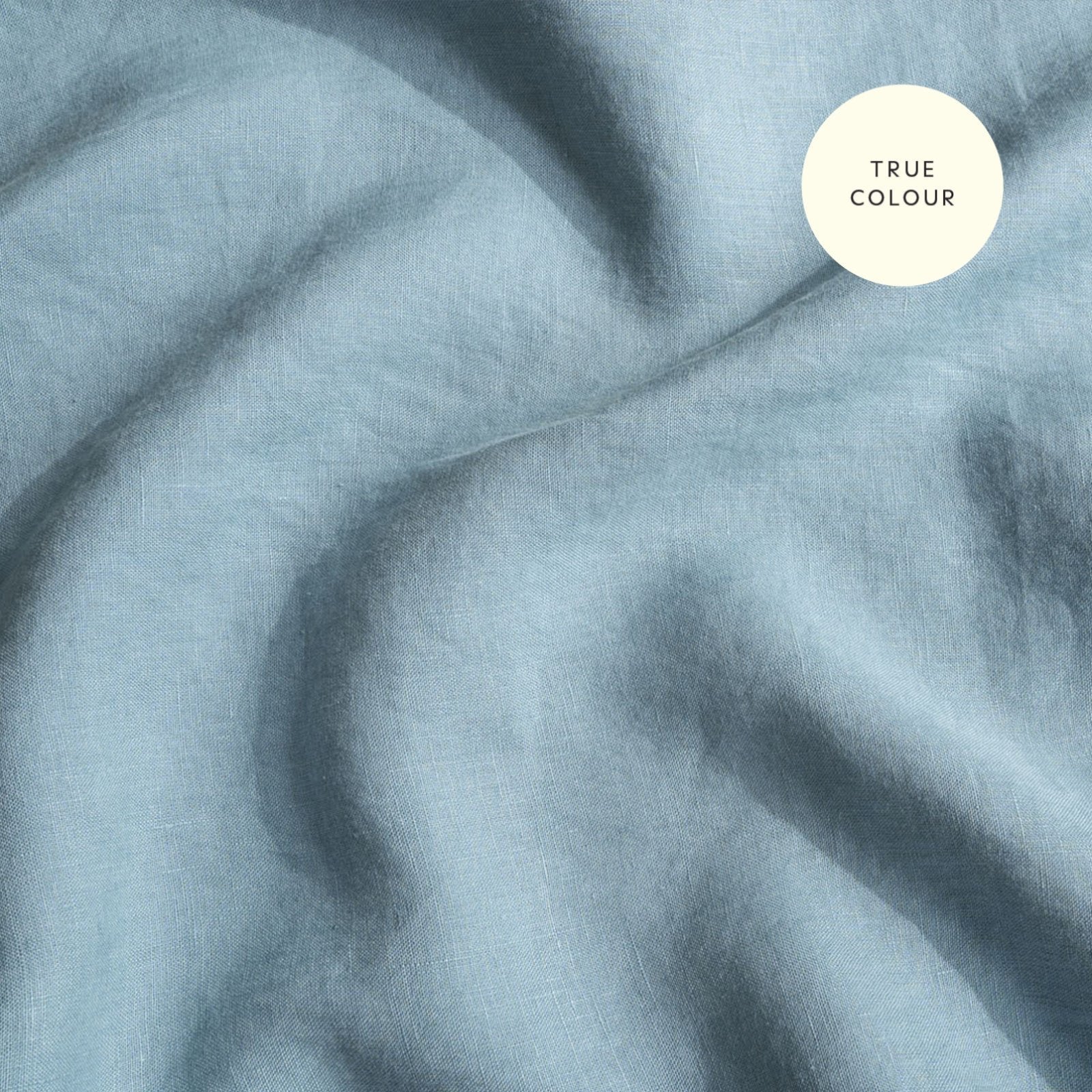 French Flax Linen Quilt Cover in Marine Blue - Image 11