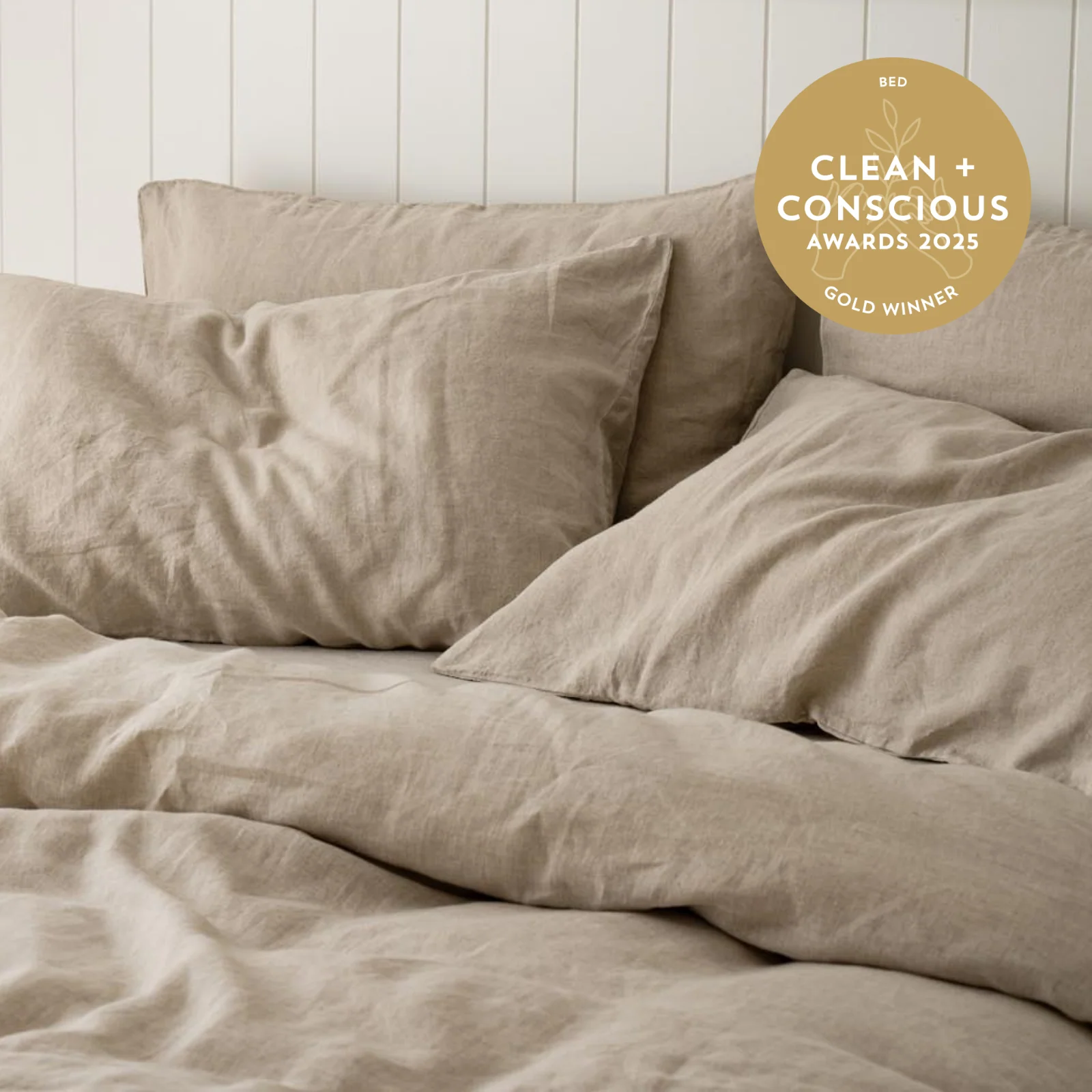 French Flax Linen Quilt Cover in Natural - Image 5