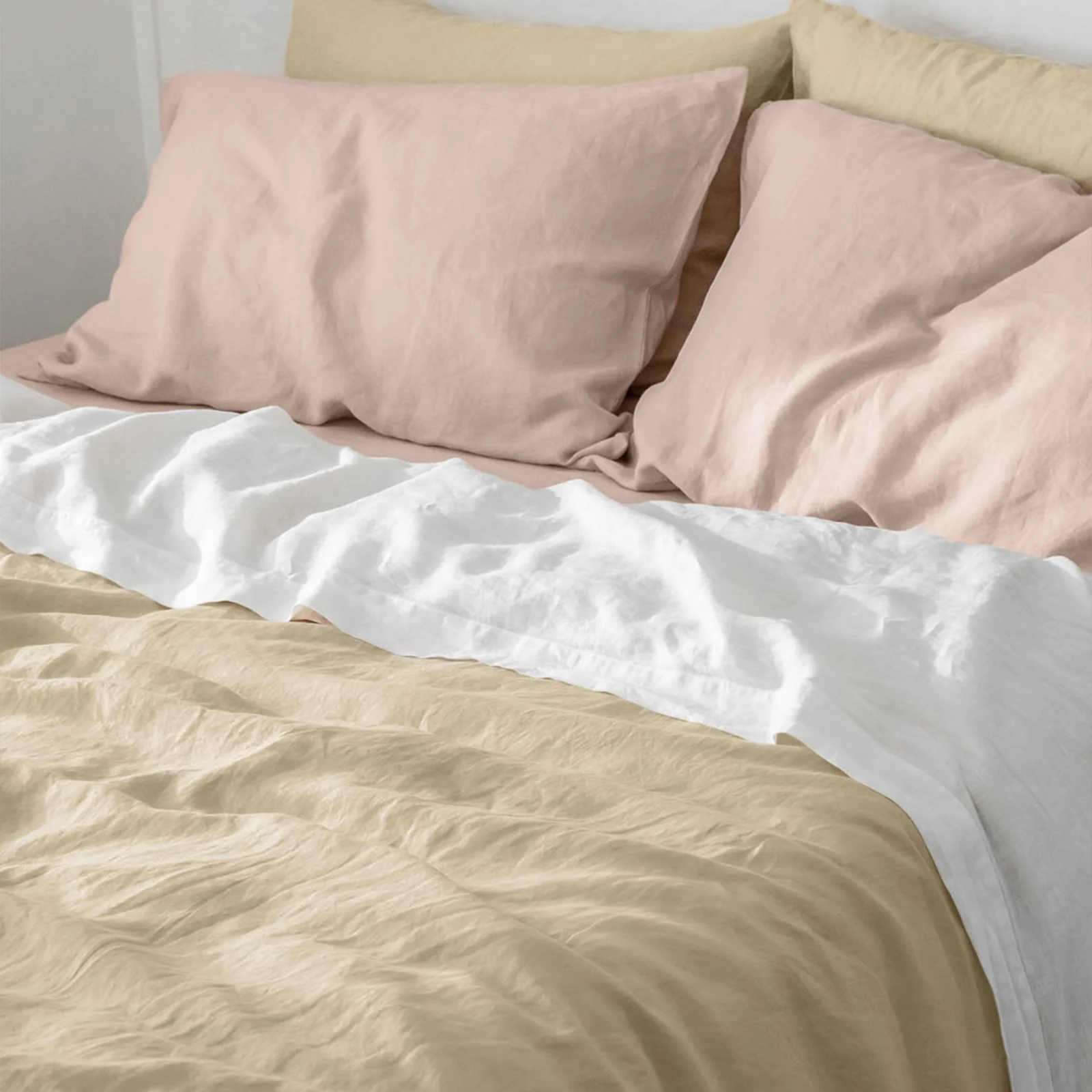 French Flax Linen Quilt Cover Set in Creme - Image 9