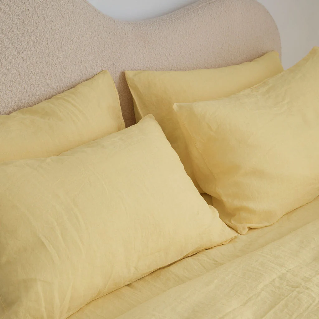 French Flax Linen Quilt Cover Set in Daisy - Image 5
