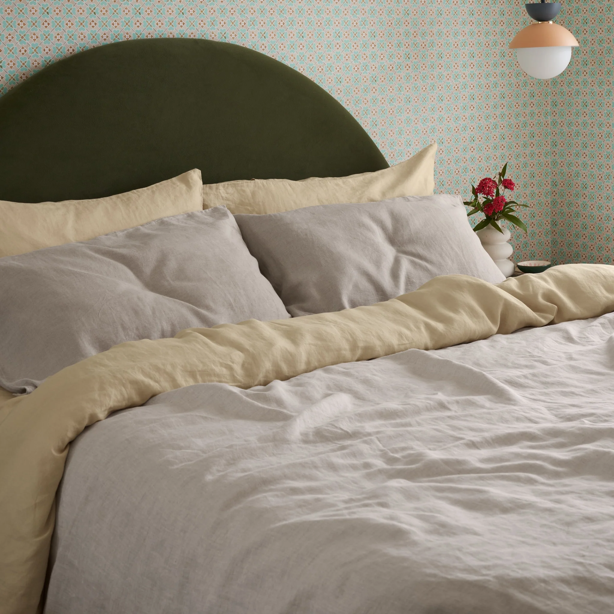 French Flax Linen Quilt Cover Set in Natural - Image 11