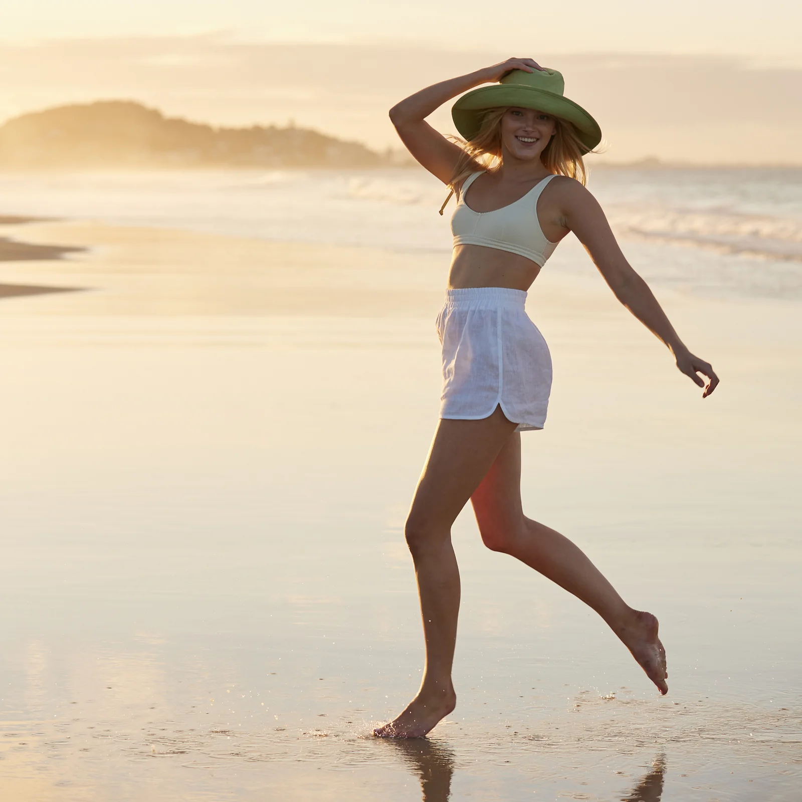 French Flax Linen Relaxed Short in White - Image 11