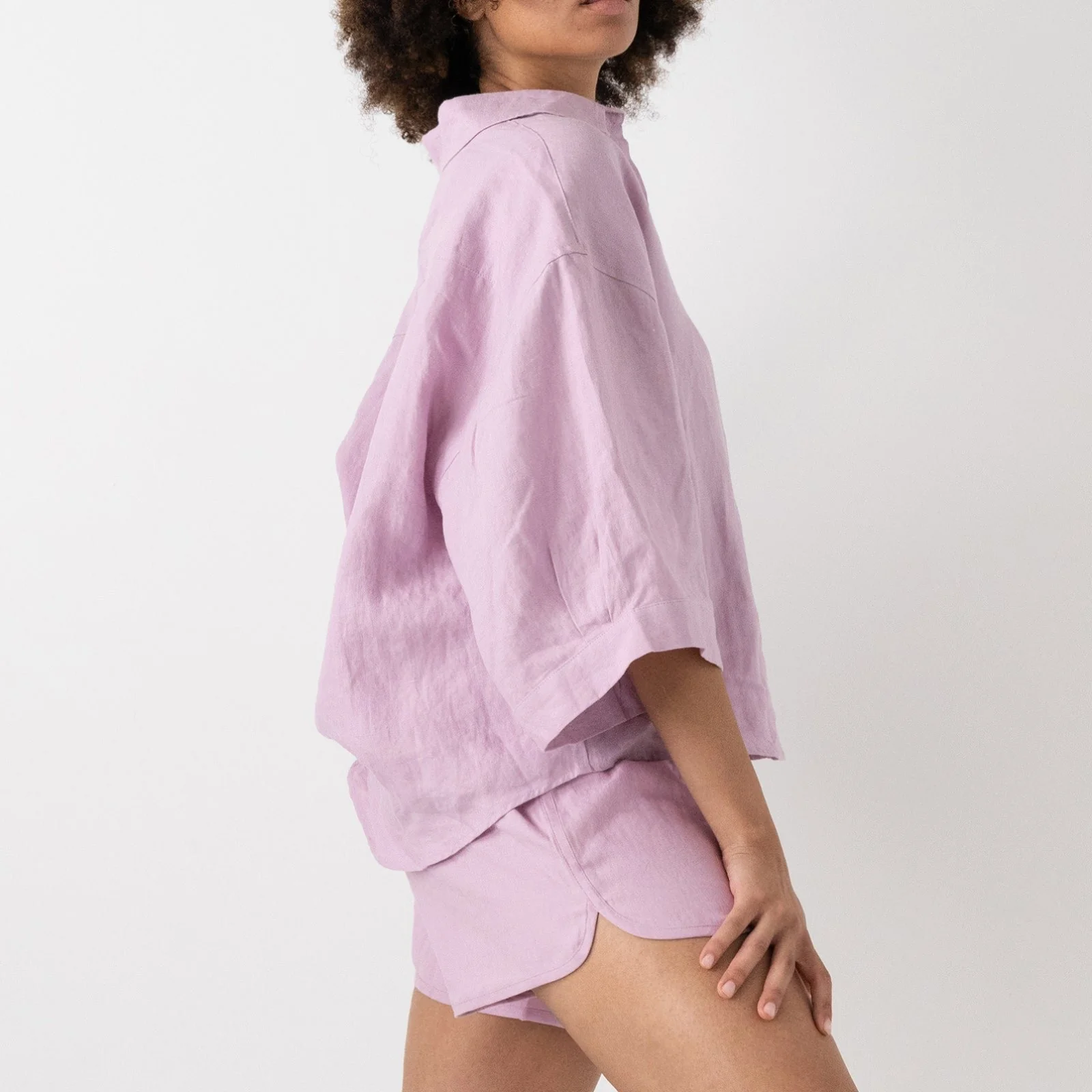 French Flax Linen Ruby Set in Lilac - Image 6
