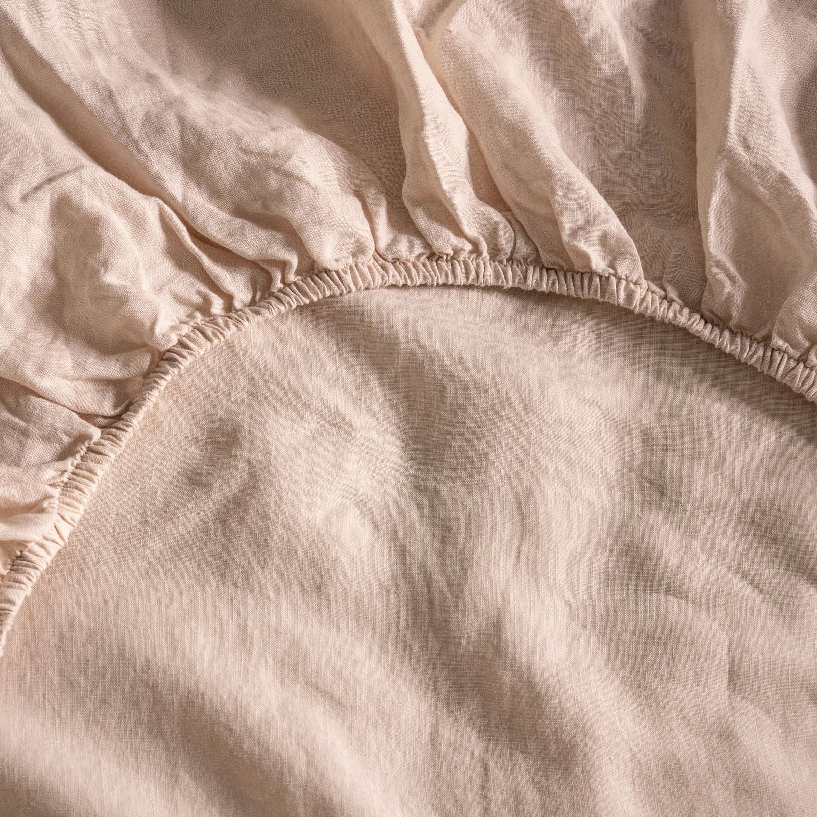 French Flax Linen Sheet Set in Blush - Image 12