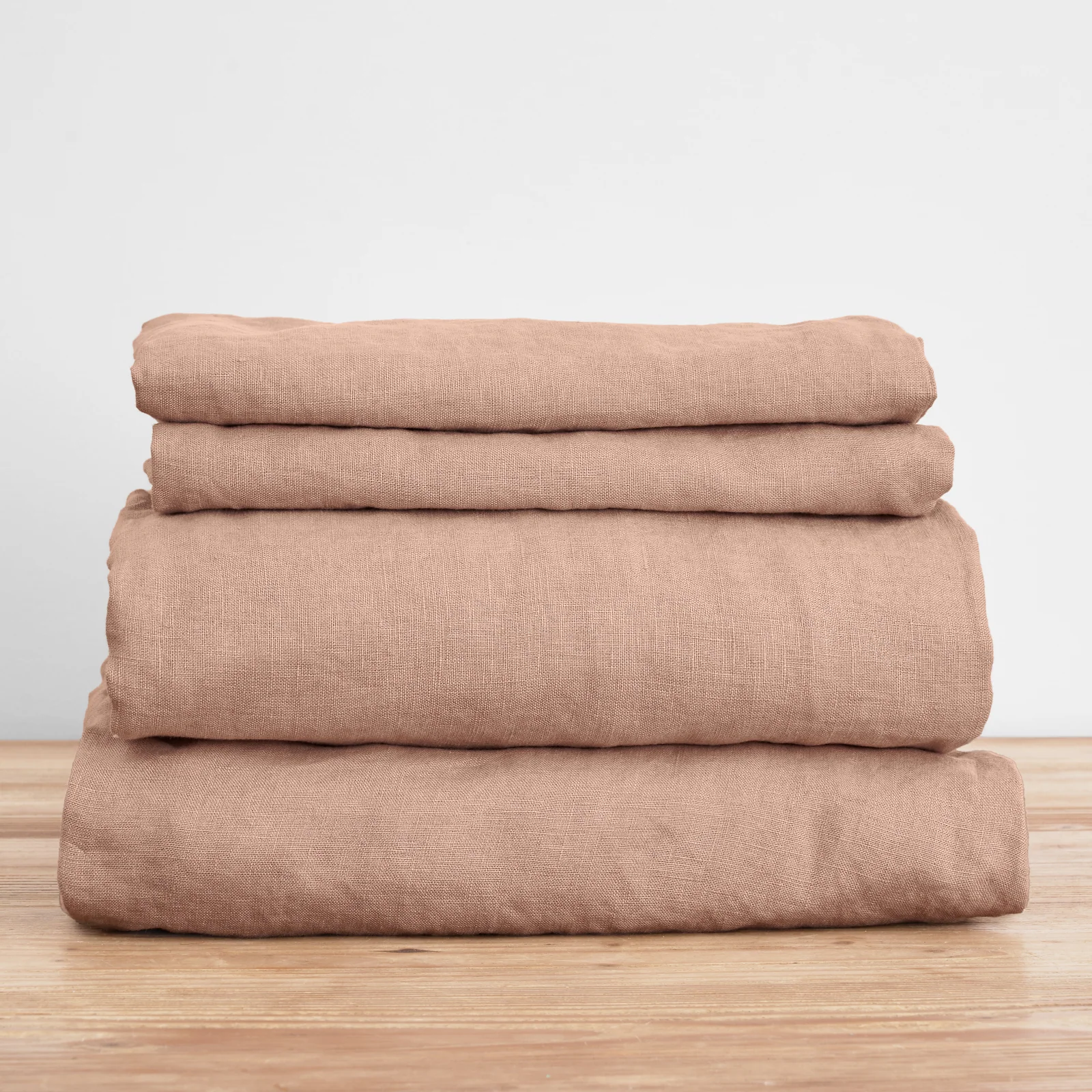 French Flax Linen Sheet Set in Clay