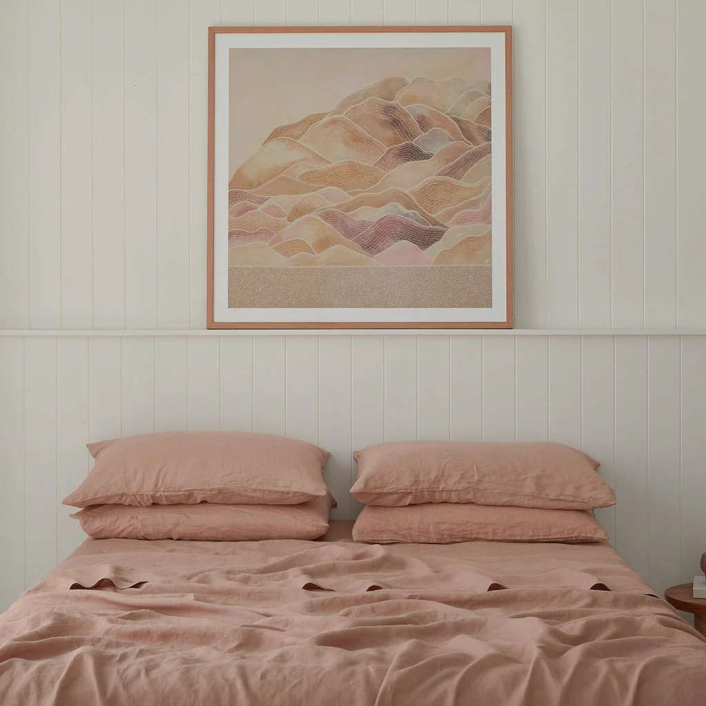French Flax Linen Sheet Set in Clay - Image 7