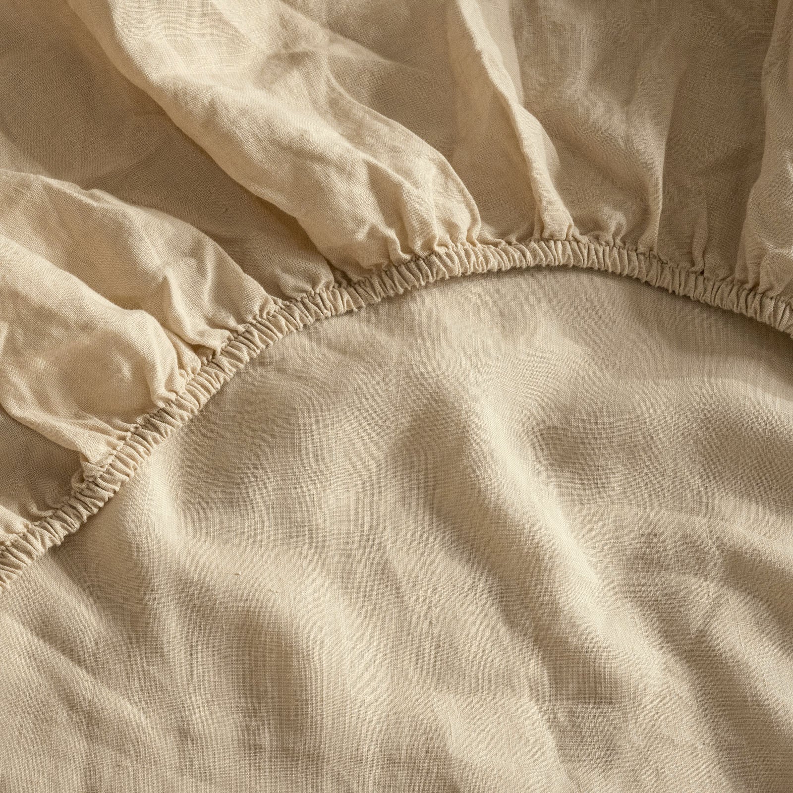 French Flax Linen Sheet Set in Creme - Image 12