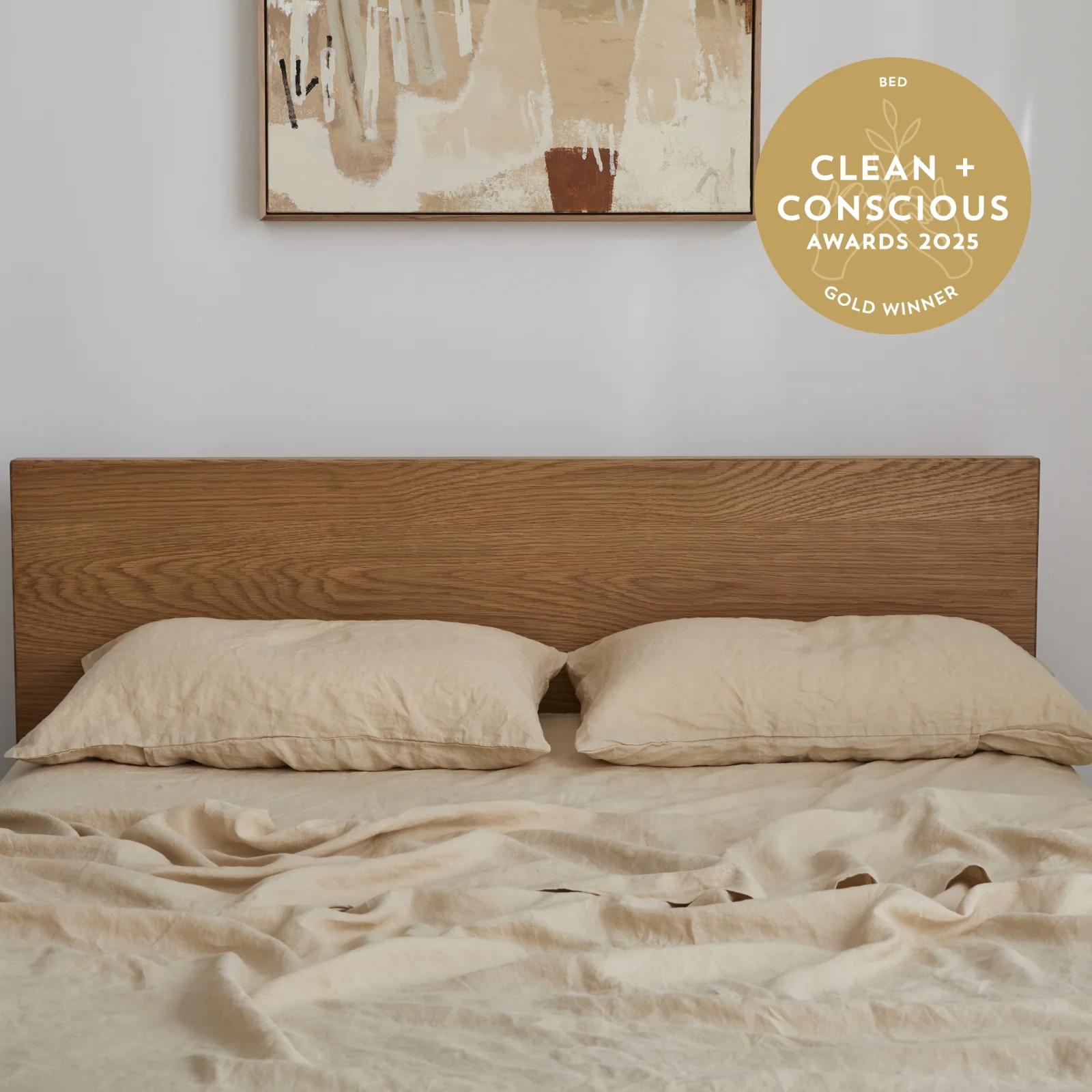 French Flax Linen Sheet Set in Creme - Image 4