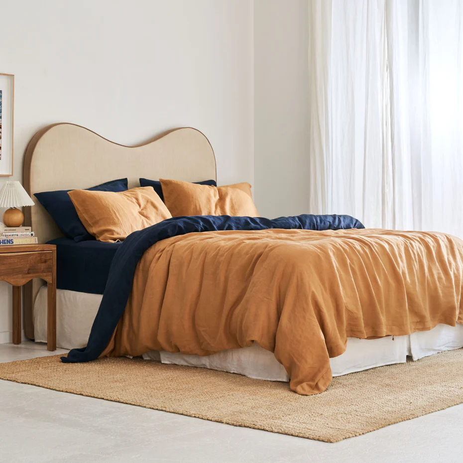 French Flax Linen Sheet Set in Indigo - Image 11
