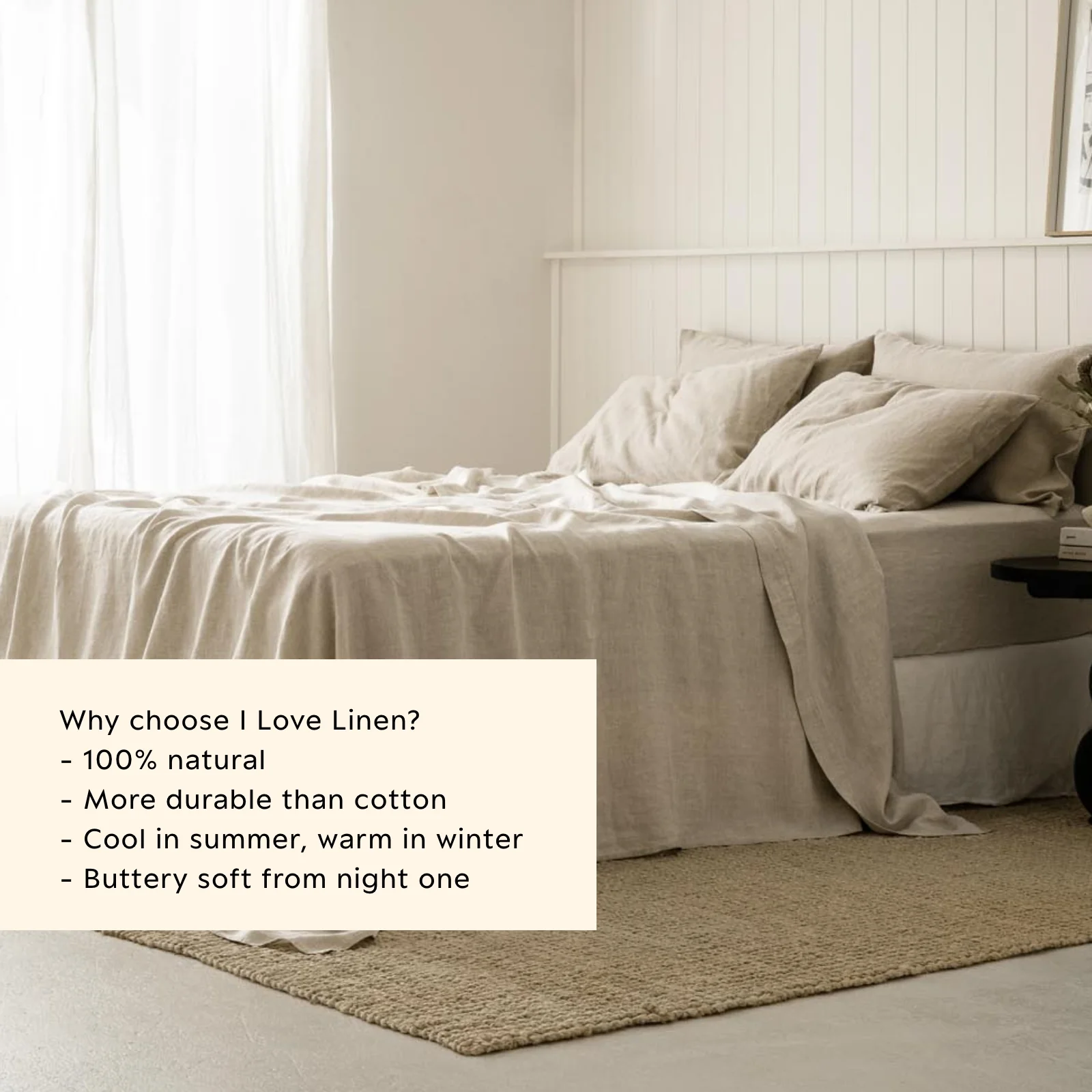 French Flax Linen Sheet Set in Natural - Image 5