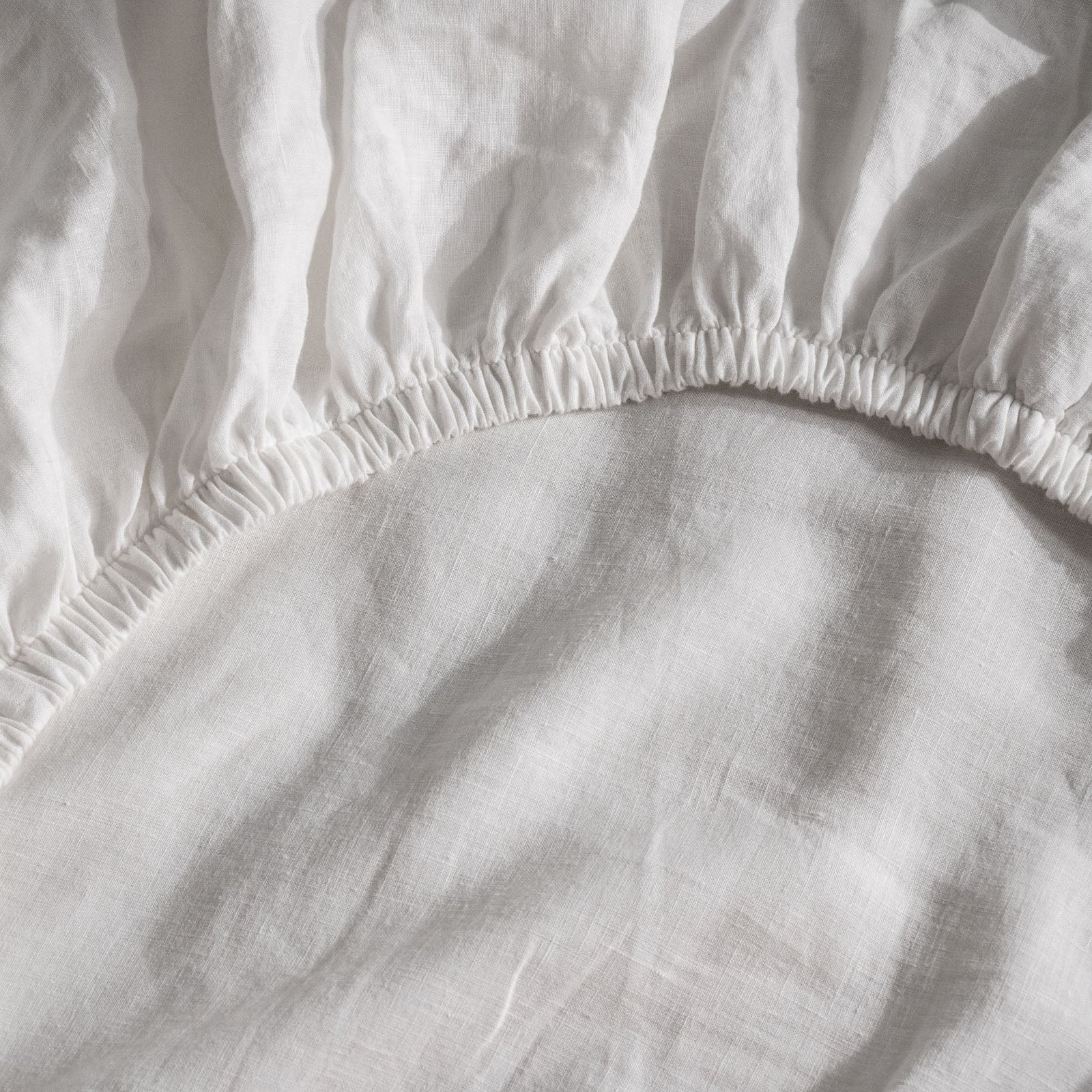 French Flax Linen Sheet Set in White - Image 9