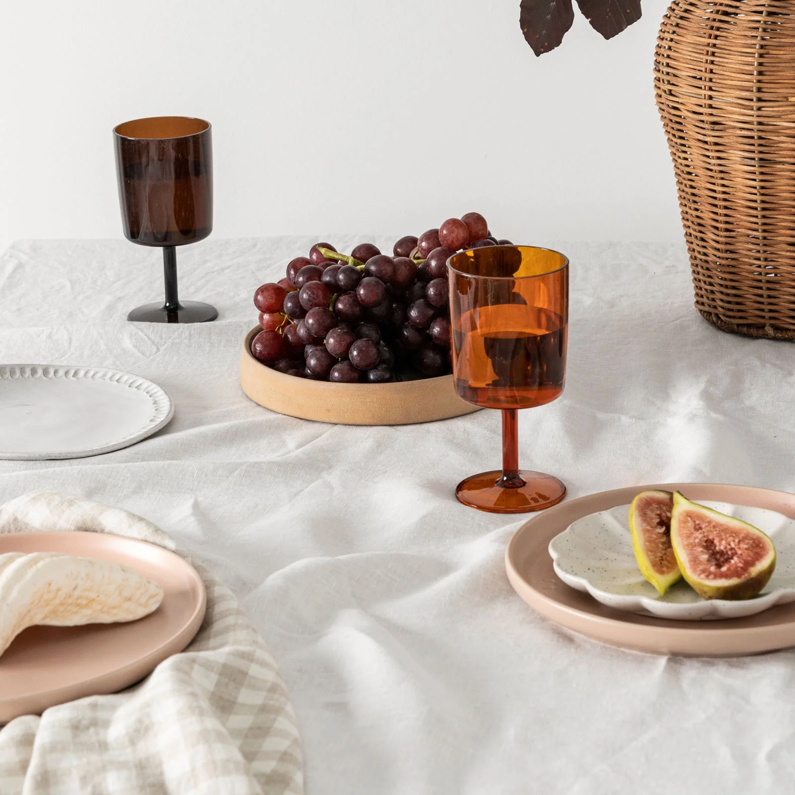 French Flax Linen Table Cloth in White - Image 5