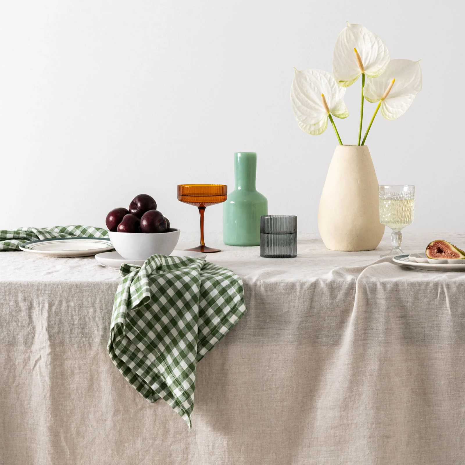 French Flax Linen Table Cloth in Natural - Image 3