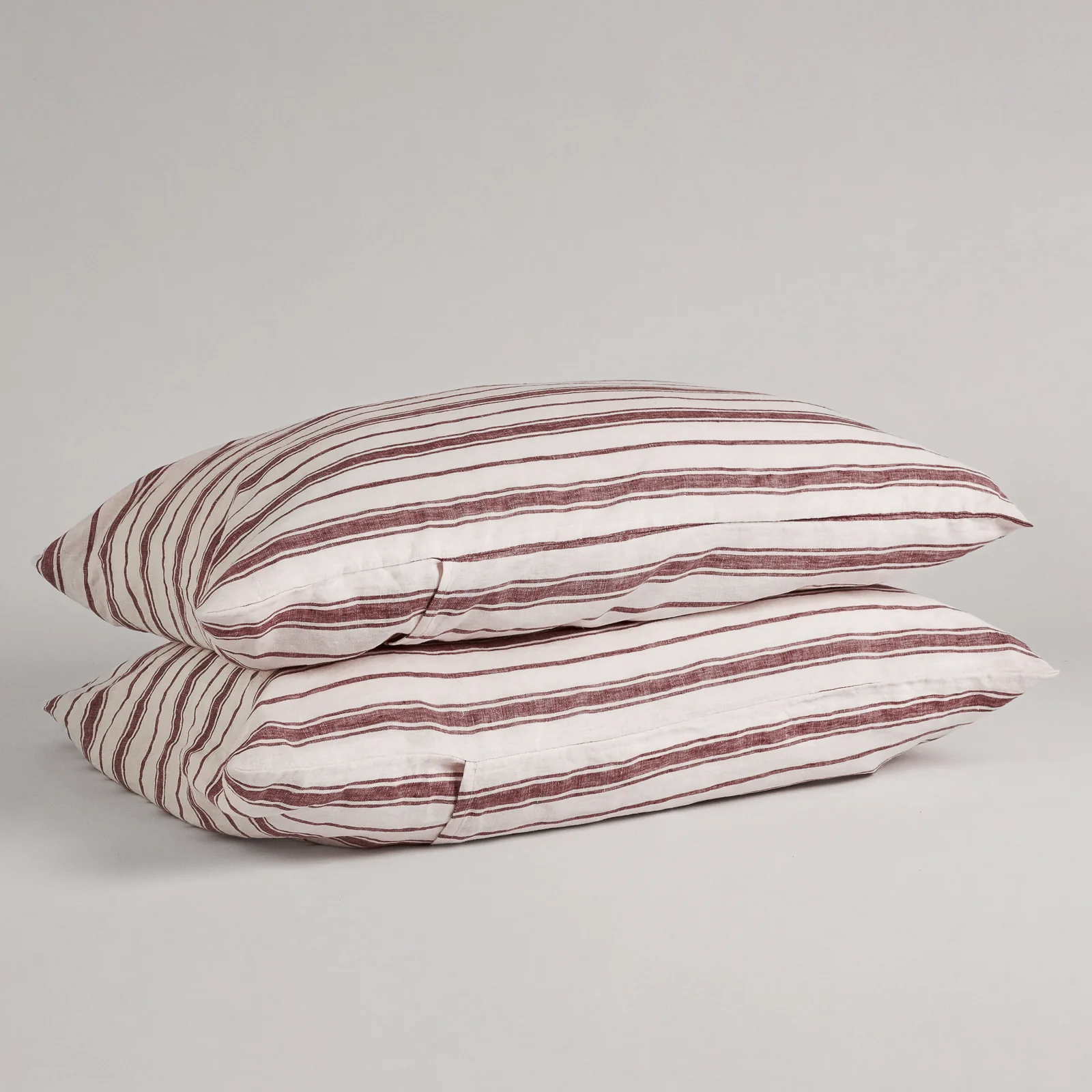Standard Pillowcase Set in Cherrywood Stripe