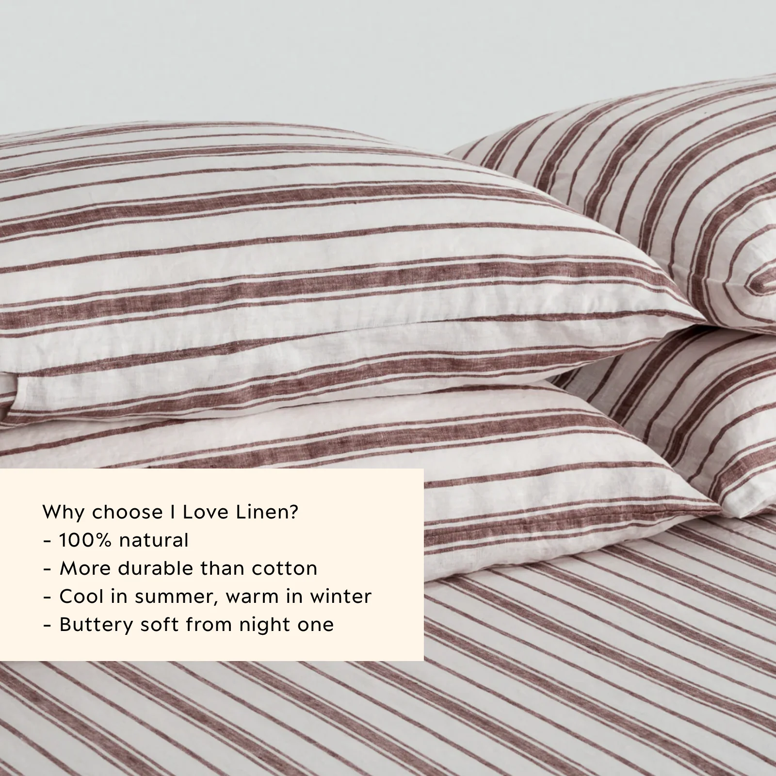 Standard Pillowcase Set in Cherrywood Stripe - Image 3